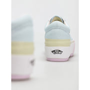 VANS WOMEN'S 10 OLD SKOOL STACKED PLATFORM BLUE WHITE PINK NIB