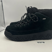 UGG Women's 9.5 TERRETRAIL Cozy Laced up Black SUEDE Sheepskin