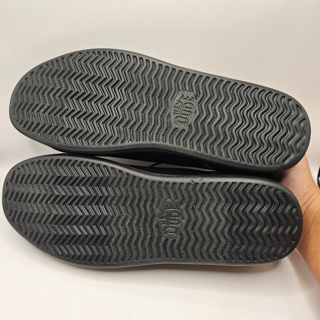 HEY DUDE MEN'S 13 CODY CANVAS BLACK/BLACK NWT 41291-060
