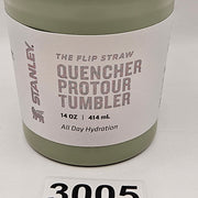 STANLEY 14oz THE QUENCHER PROTOUR FLIP STRAW TUMBLWER GREEN NWT