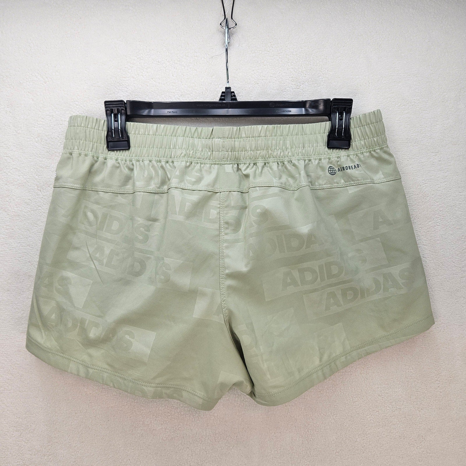 ADIDAS WOMEN'S MEDIUM PACER WOVEN DEBOSS TRAINING/RUNNING SHORTS LIME HK7544 NWT