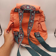 RARE KIPLING MINI BACKPACK PEACH W/ CHIMP ATTACHED GOOD CONDITION