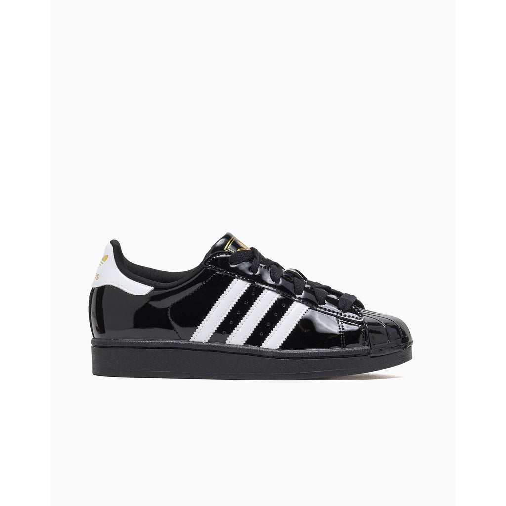 ADIDAS ORIGINAL WOMEN'S 10 SUPERSTAR II 2 PATENT LEATHER CORE BLK WHT NIB JS4009