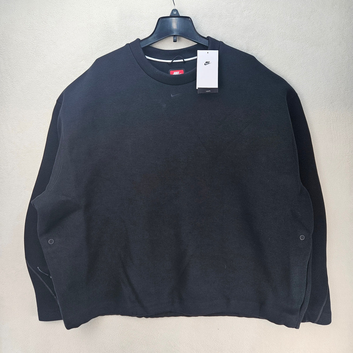 NIKE MEN'S XXL TECH FLEECE OVERSIZED PULLOVER SWEATSHIRT BLACK HV6537-010