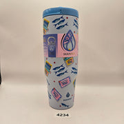 MANNA 32OZ SARDINE BLUE BRACLET TUMBLER STAINLESS STEEL INSULATED FLIP STRAW