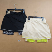 LOT OF 2 - NIKE GIRLS XL DRI-FIT SKORT BEIGE BLACK BUILT IN SHORTS NWT