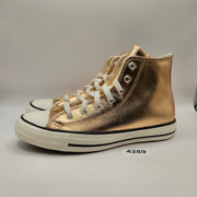 CONVERSE KIDS 5.5 CHUCK TAYLOR ALL STAR HIGH TOP SNEAKER METALLIC COPPER A11792C