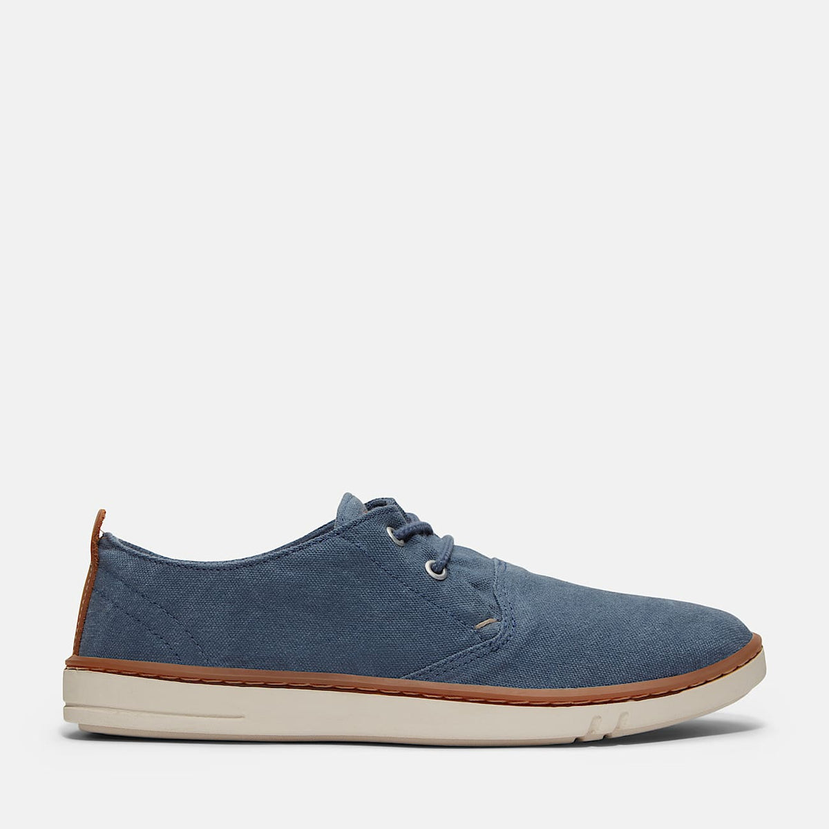 TIMBERLAND MEN'S 10 HOOKSET LOW LACE SNEAKER BLUE CANVAS BOAT SHOE TB0A6CNJEP4
