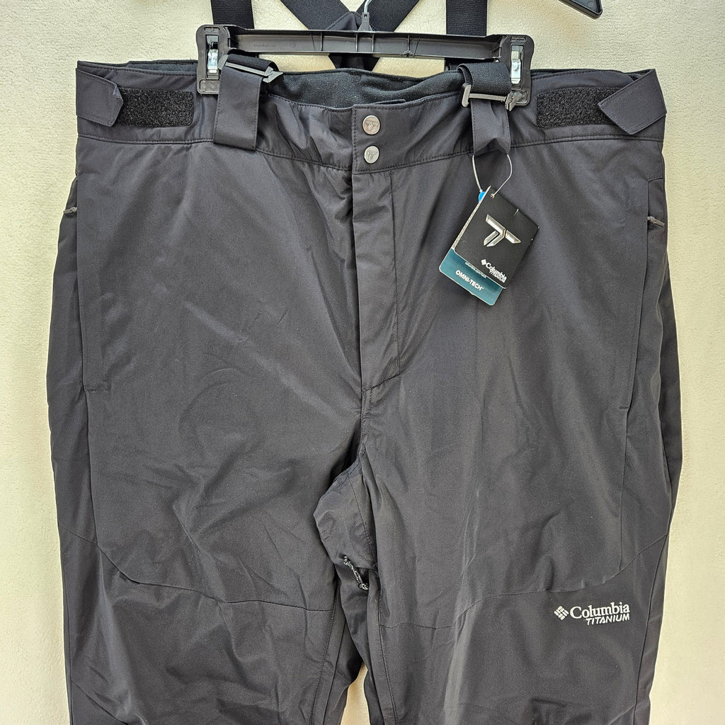 COLUMBIA TITANIUM MEN'S 2X BLACK CIRQUE BOWL PANTS SKI/SNOW OMNI HEAT INFINITY