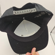 STANCE UNISEX OS SNAPBACK BLACK BASEBALL HAT CAP WHITE LOGO NWT