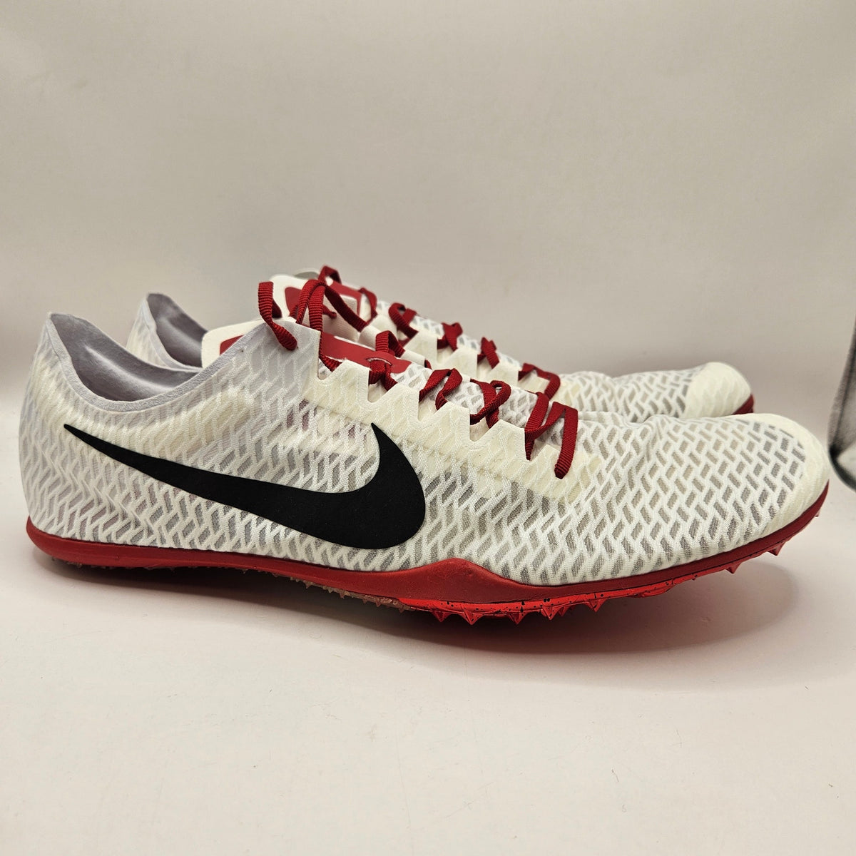 NIKE MEN'S 14 ZOOM MAMBA V BOWERMAN CLUB TRACK SPIKES WHITE RED AV3158-111