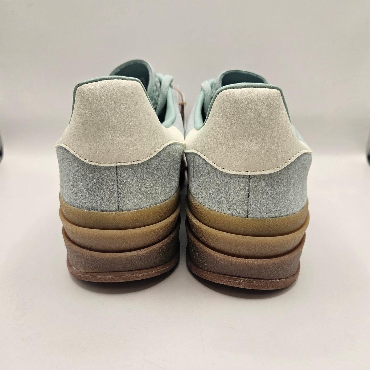 ADIDAS ORIGINALS WOMEN'S 10 GAZELLE BOLD ASH GREEN OFF WHITE GUM JS3902 PLATFORM