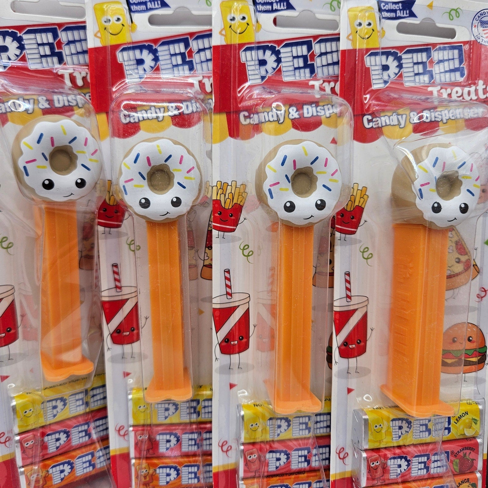 PEZ+CANDY+DISPENSER CUPCAKE/TACO/BURGER/DONUT NEW DECEMBER 2027