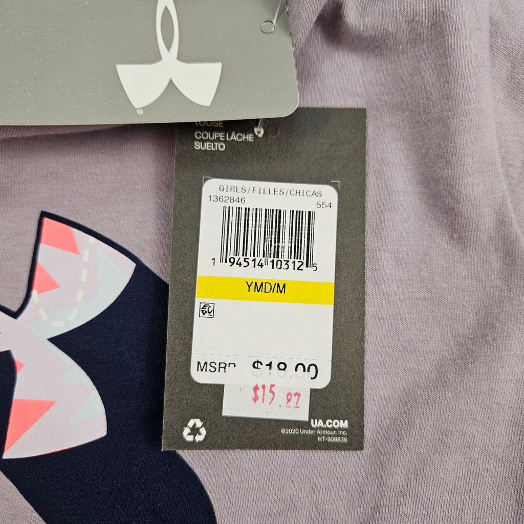 NWT GIRLS ATHLETIC TOP LOT 3 ADIDAS UNDER ARMOUR GRPHIC T SHIRT YOUTH M & XL NWT