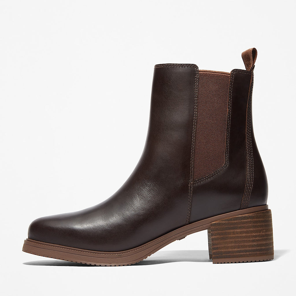 TIMBERLAND WOMEN'S 6.5 DALSTON VIBE MID CHELSEA BOOT CHESTNUT NIB
