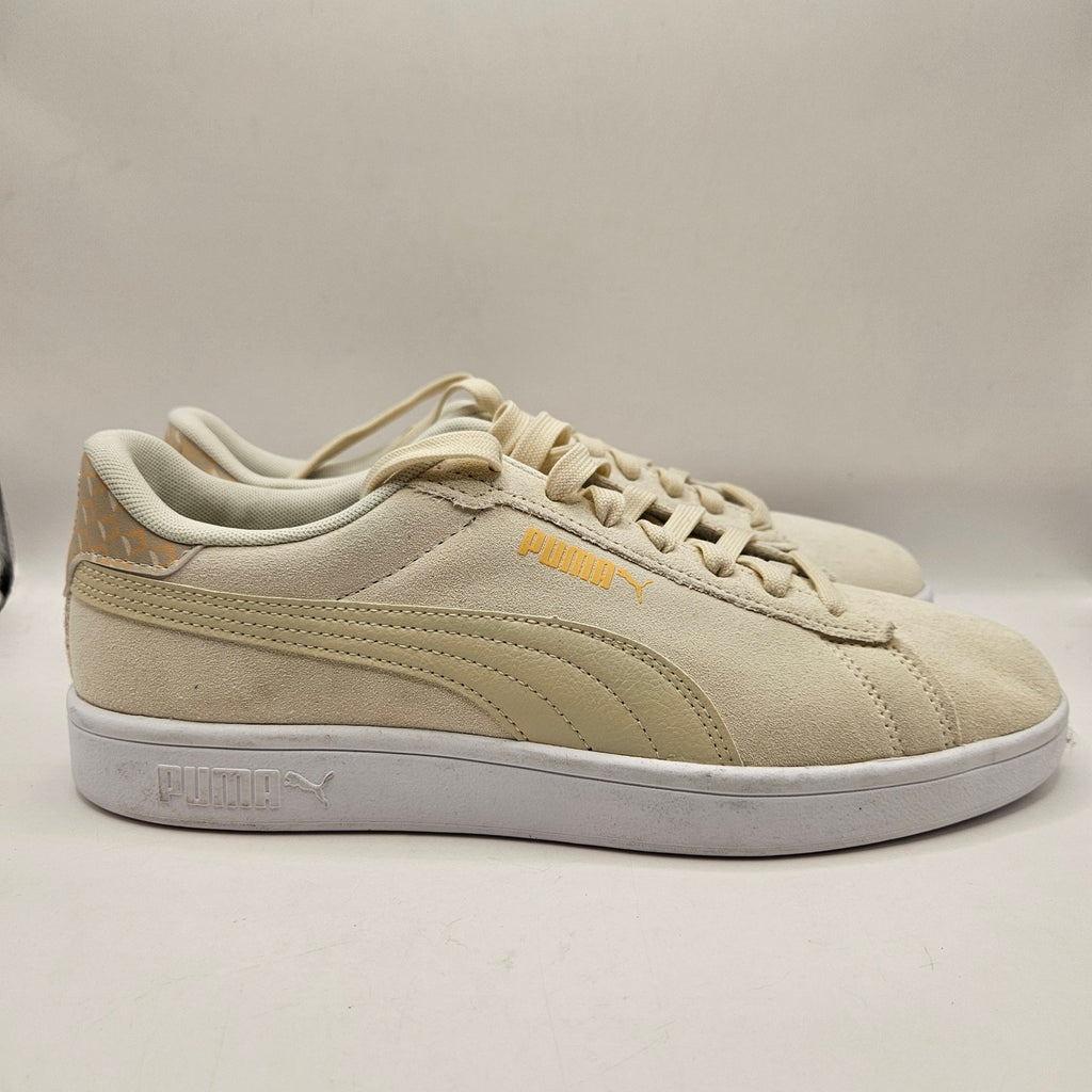 PUMA MEN'S 9 SMASH 3.0 GEOMETRIC TAN SUEDE SNEAKERS 403485-01 NWOB