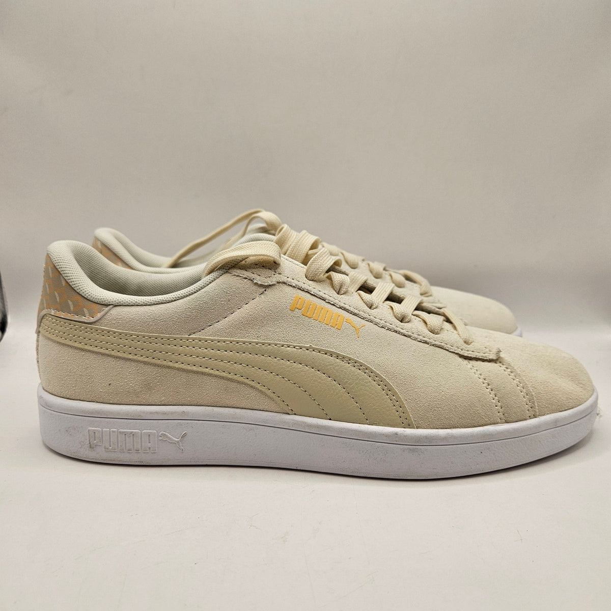 PUMA MEN'S 9 SMASH 3.0 GEOMETRIC TAN SUEDE SNEAKERS 403485-01 NWOB
