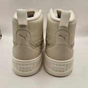 PUMA WOMEN'S 8.5 KARMEN II MID ANIMAL FEVER SNEAKERS WHITE PUMA GOLD 397460-01