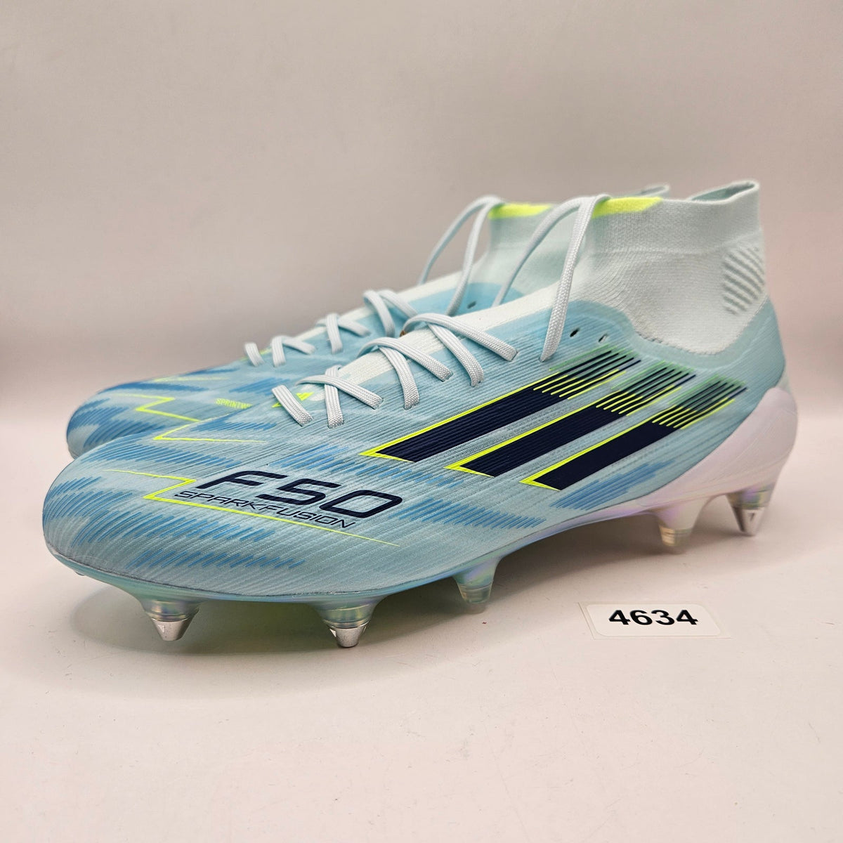 ADIDAS WOMEN'S 9.5 F50 SPARKFUSION ELITE MID SG PRO SOCCER CLEATS JR8900