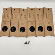 LOT OF 6 - ECCO PREMIUM LACES 80CM BLACK SPORTY ROUND NIB 1X6 PAIRS