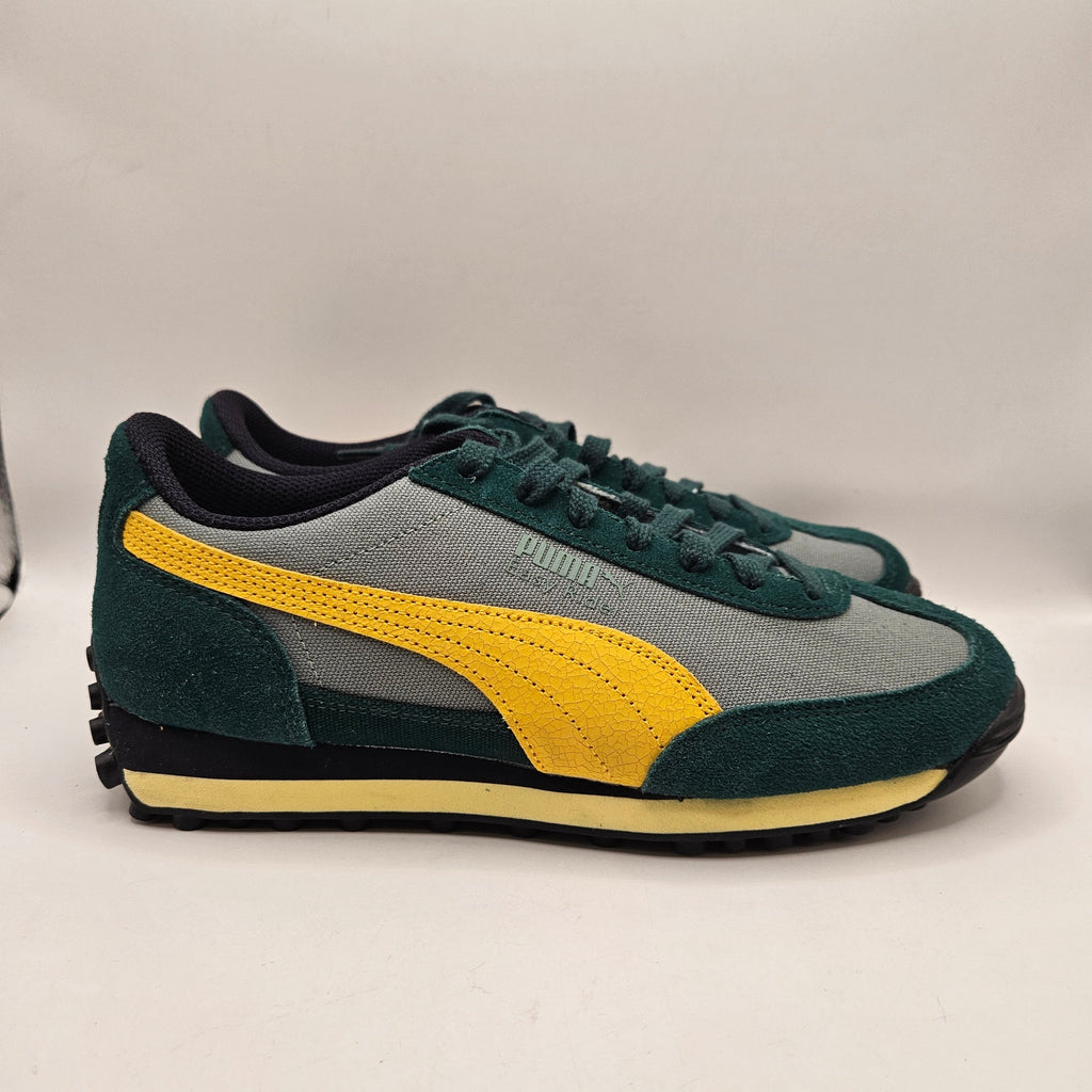 PUMA MEN'S 8 EASY RIDER GREEN MOON SUNNY YELLOW LOW TOP CANVAS SNEAKER 400397-02