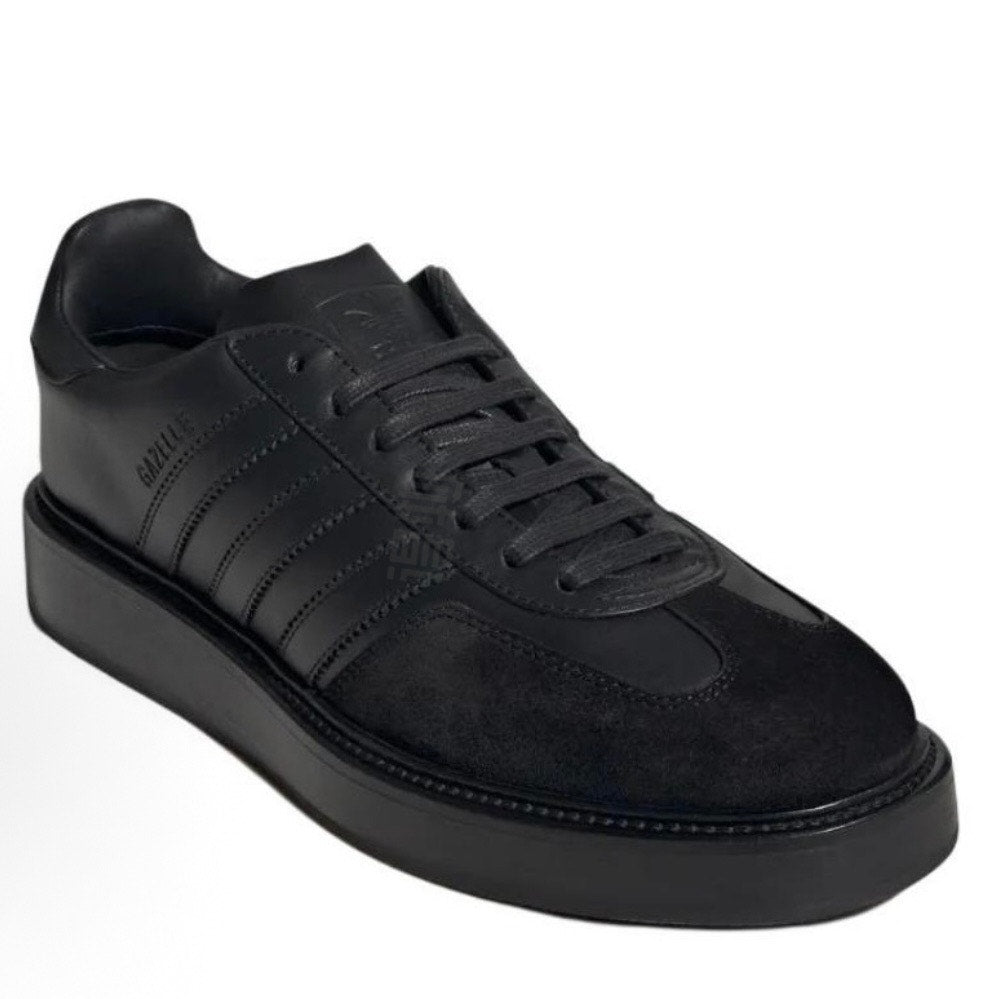 ADIDAS MADE IN ITALY MEN'S 7 PREMIUM GAZELLE INDOOR BLACK LEATHER IH8642