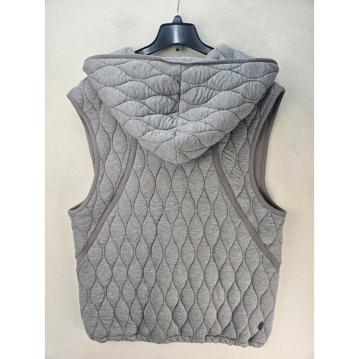 FREE PEOPLE WOMEN'S XLARGE GREY QUILTED LONG HOODED VEST