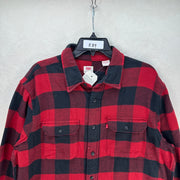 LEVI'S MEN'S XXLARGE CLASSIC WORKER SHIRT ALBANY BIKING RED