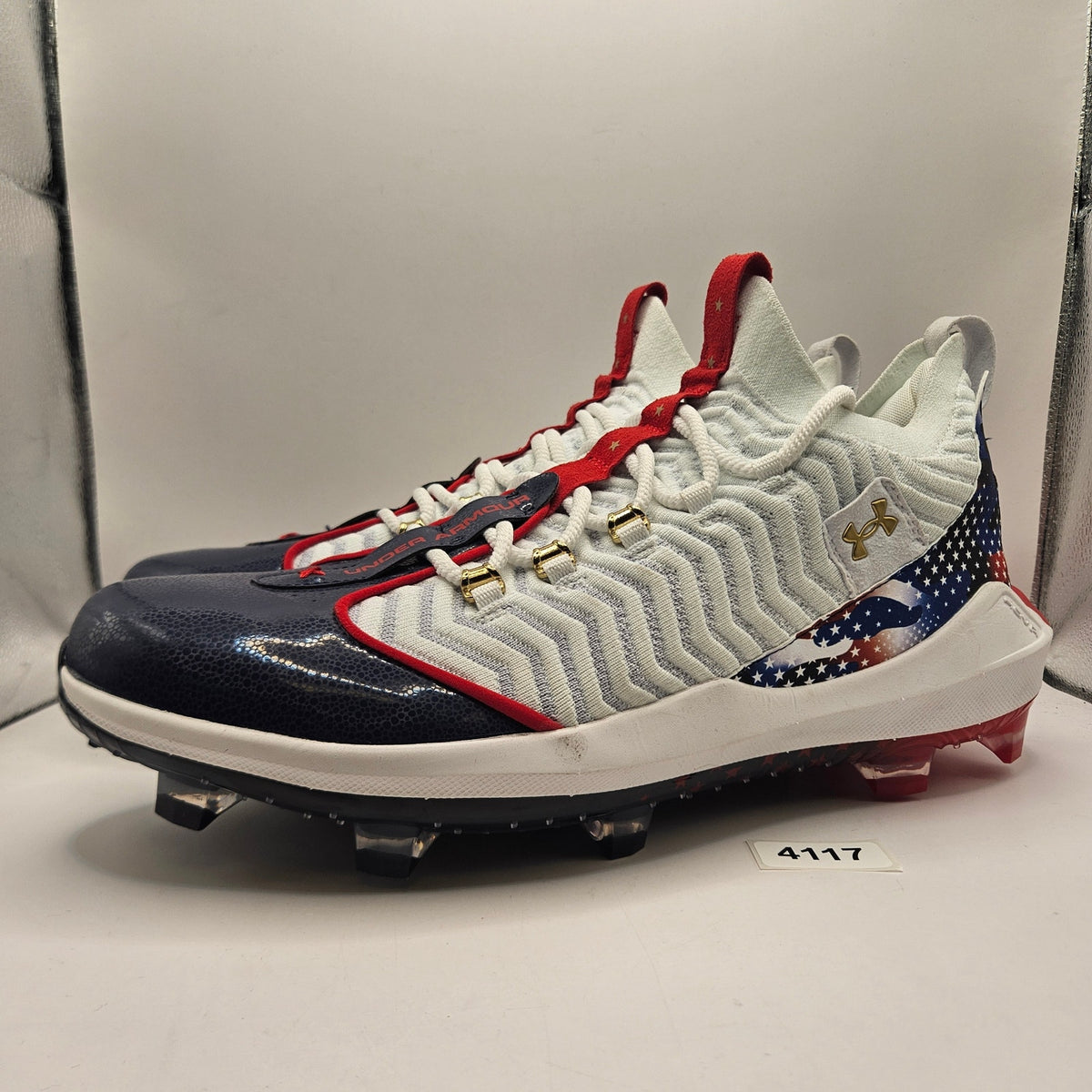 UNDER ARMOUR MEN'S 15 HARPER 9 PRO TPU USA BASEBALL CLEATS 3027439-100 NWOB