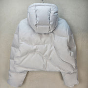 NIKE WOMEN'S SMALL THERMA FIT DOWN JACKET HOODED ALPINE WHITE IB2005-121