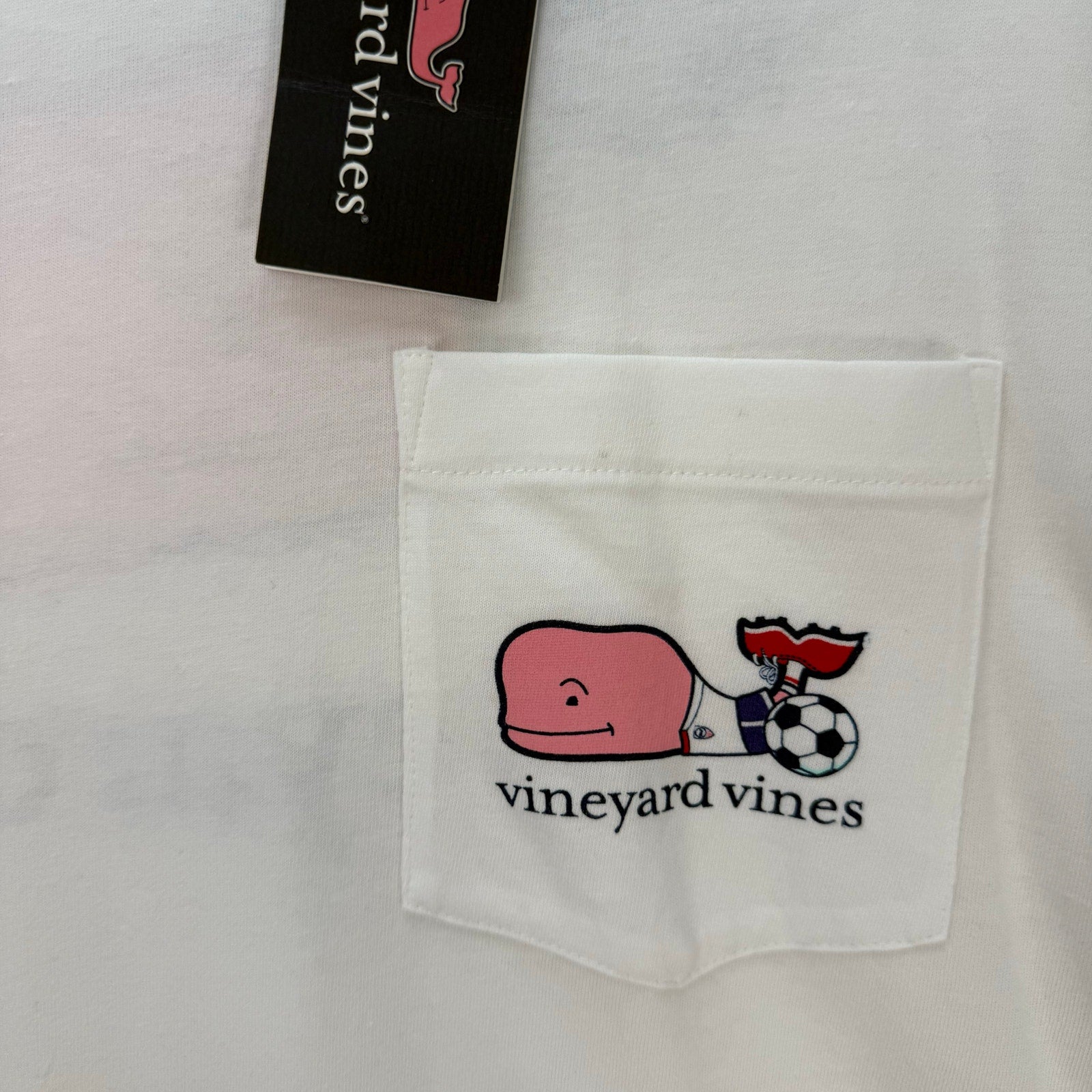 VINEYARD VINES X TEAM USA SOCCER TEAM MEN'S XXL LONG SLEEVE TEE WHITE