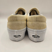 VANS WOMEN'S 6.5 SLIP ON PLATFORM PALE YELLOW SUEDE LO TOP SNEAKER NWOB