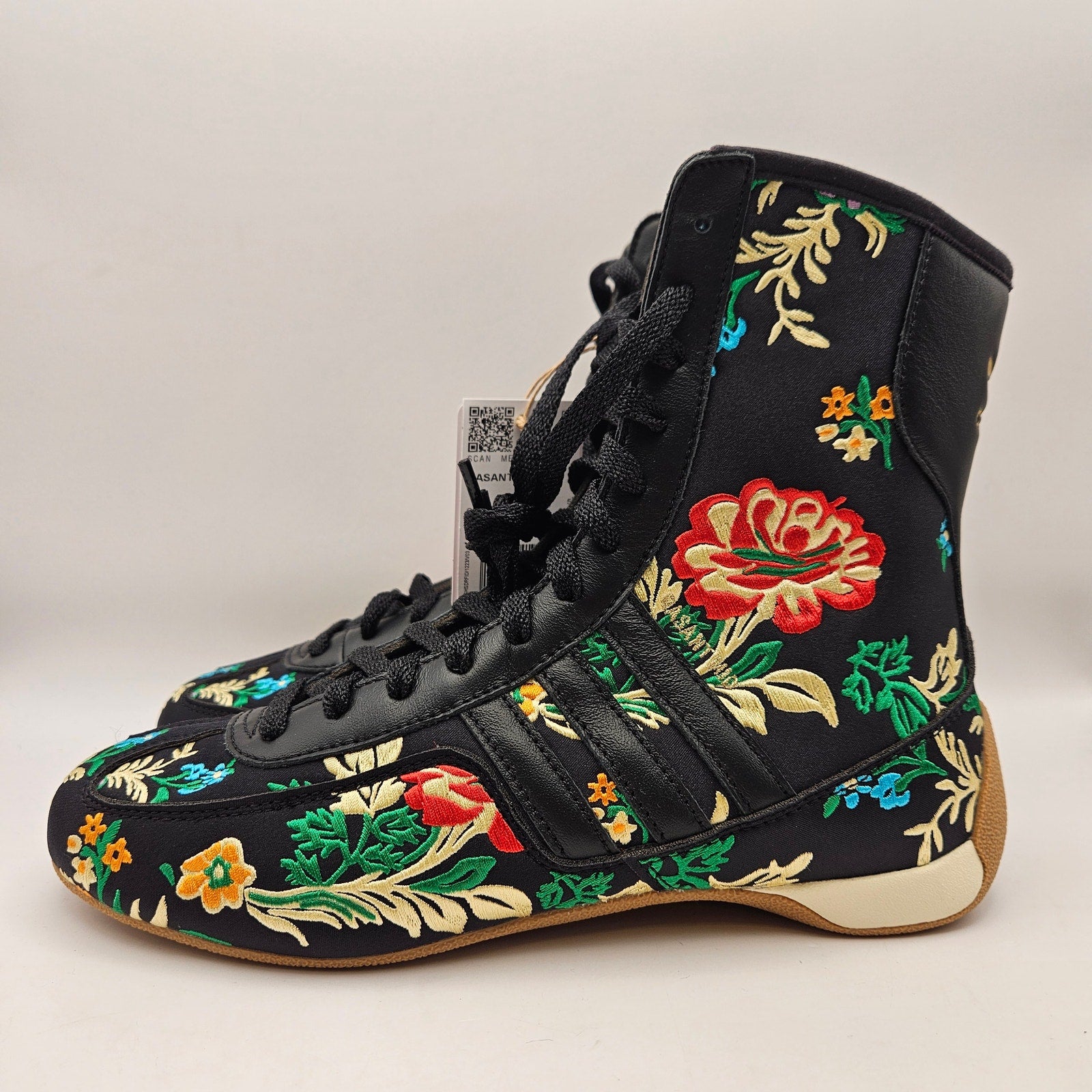 ADIDAS ORIGINALS W6.5 RASANT MID FLORAL EMBROIDERED BOXING BOOTS JR8884 NWOB
