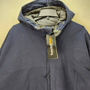 TIMBERLAND PRO MEN'S XXL GRITMAN FLEX NAVY BLUE CANVAS HOODED JACKET TB0A5XYQ019
