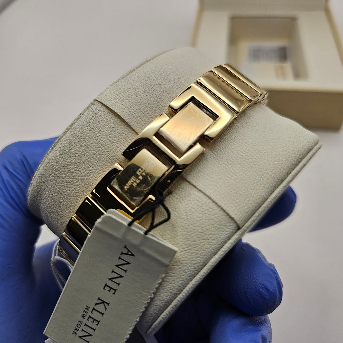 ANNE KLEIN NEW YORK 12-7790BSGC GENUINE DIAMOND DIAL BRACELET WOMEN'S WATCH NWT