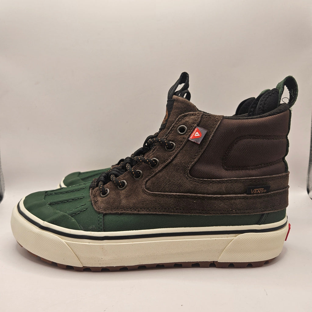 VANS MEN'S 7 SK8-HI DEL PATO MTE-2 UTILITY BOOTS BROWN GREEN NWOB WATERPROOF