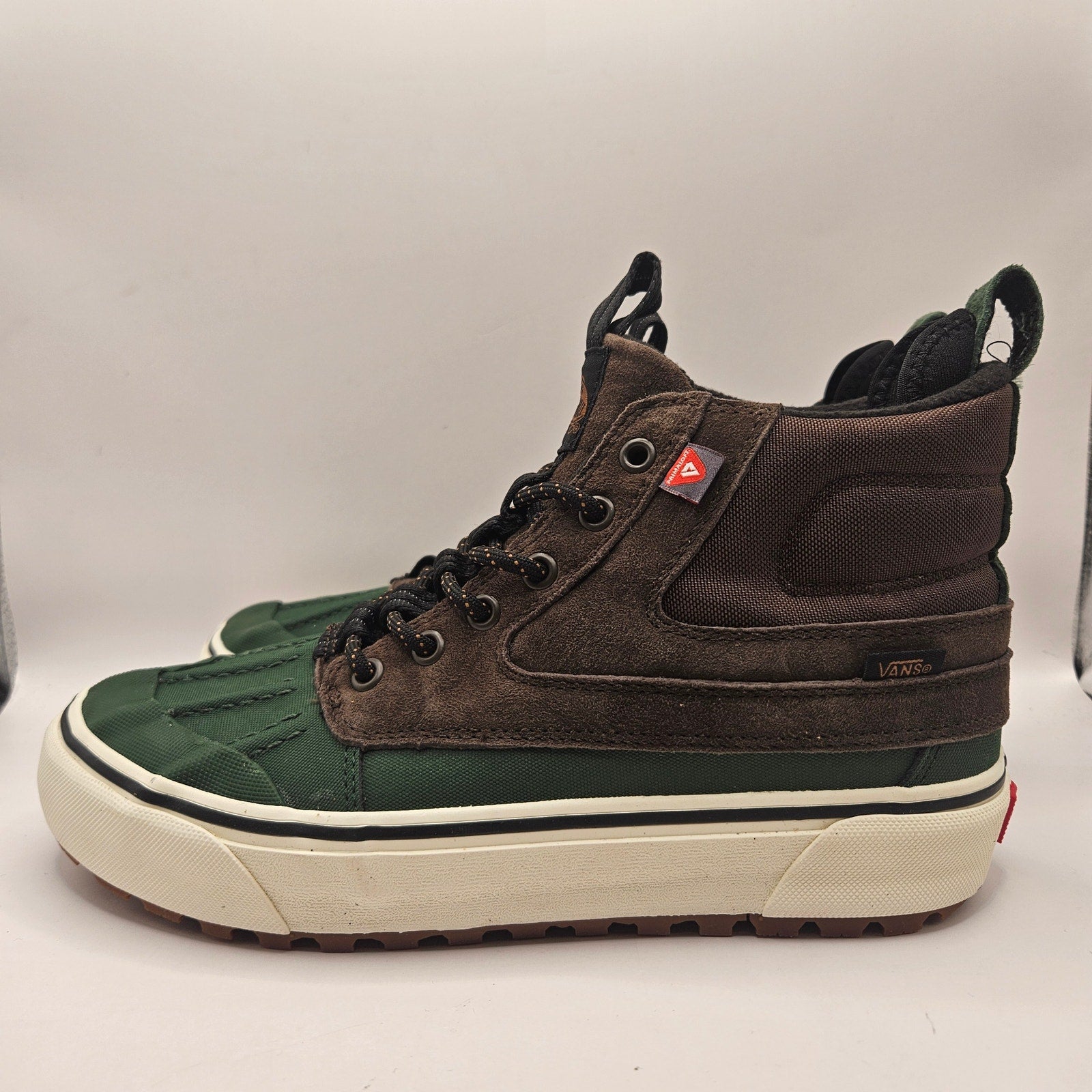 VANS MEN'S 7 SK8-HI DEL PATO MTE-2 UTILITY BOOTS BROWN GREEN NWOB WATERPROOF