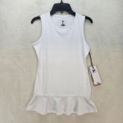 FILA GIRLS MEDIUM WHITE TENNIS DRESS NWT RHINESTONE LOGO TG018413