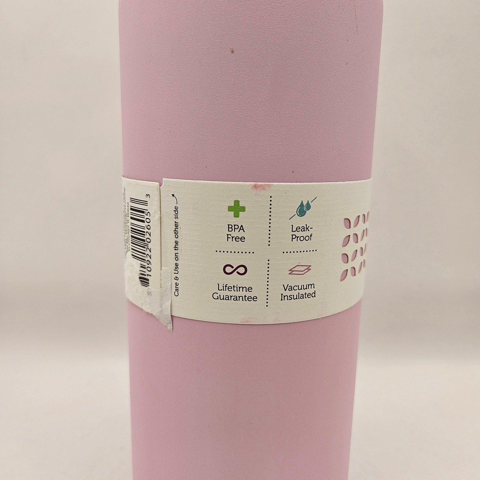 ELLO POP & FILL 32oz STAINLESS STEEL PINK WATER BOTTLE QUICK FILL TECHNOLOGY