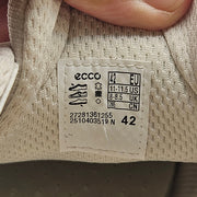 ECCO WOMEN'S 11-11.5 STREET COURT LEATHER TRAINER WHITE PINK NWOB