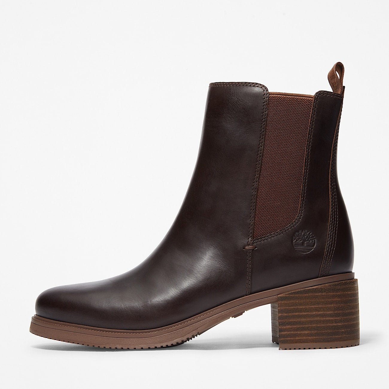 TIMBERLAND WOMEN'S 6.5 DALSTON VIBE MID CHELSEA BOOT CHESTNUT NIB
