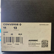 CONVERSE MEN'S 11 CHUCK TAYLOR ALL STAR LIFT HI BLUE HERO WHITE BLACK A09988C
