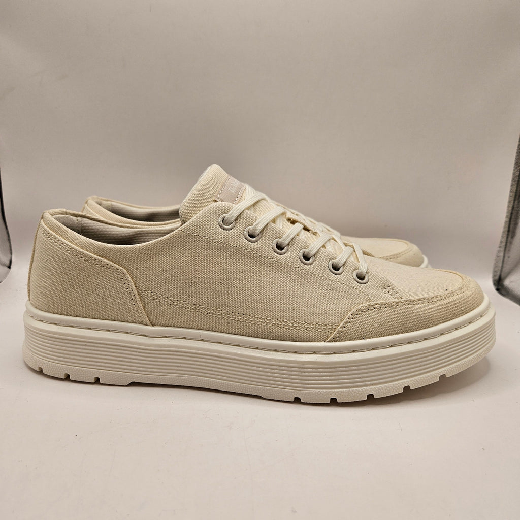 DR MARTENS MEN'S 10 BROOKLINE 6 EYE CASUAL LOW TOP SNEAKER OFF WHITE CREAM NWOB