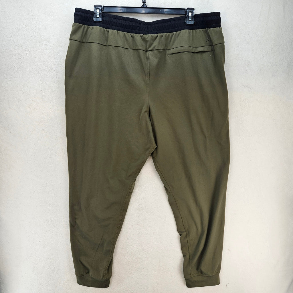 VRST MENS XXL OLIVE GREEN ELEVATE PANTS PERFORMANCE ACTIVE STRETCH TAPER JOGGER