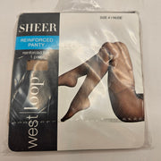 PACK OF 3 - WESTLOOP SIZE A NUDE SHEER REINFORCED TOE PANTY NWT