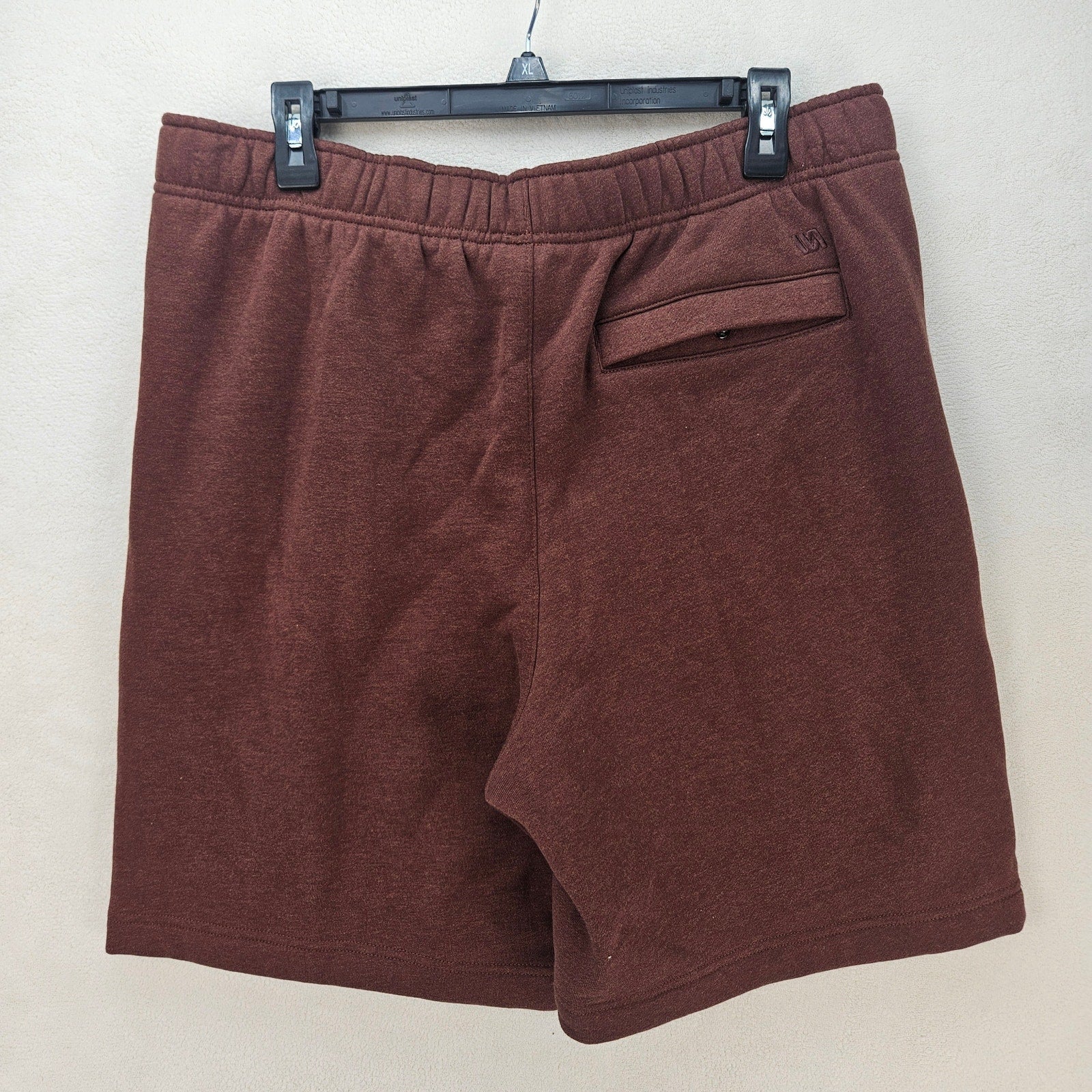 VRST MEN'S LARGE 8" CLASSIC FLEECE BROWN HEATHER SHORTS NWT