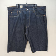 LEVI'S MEN'S 42 ORIGINAL FIT 501 DENIM SHORTS DARK WASH BUTTON FLY RAW HEM NWT