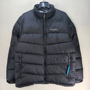 COLUMBIA MEN'S LARGE LAKEPORT FS PUFFER JACKET BLACK OMNI HEAT INSULATED NWT