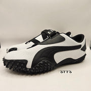 PUMA MOSTRO MEN'S 11 PERFORATED LEATHER PACK SNEAKERS WHITE BLACK 397331-01