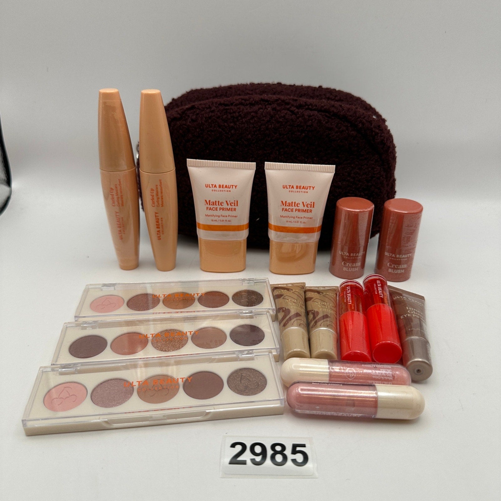 ULTA BEAUTY MAKEUP LOT PRIMER BLUSH EYESHADOW MASCARA COSMETIC BAG 15PC